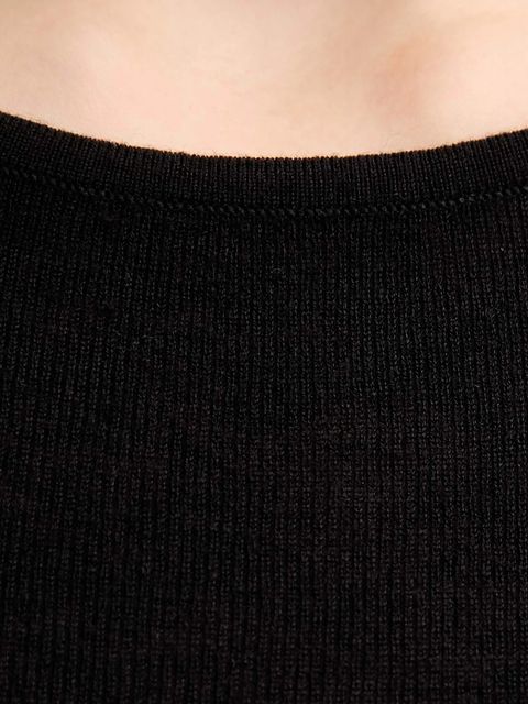 Mos Mosh sweter wełniany damski kolor czarny lekki 168080