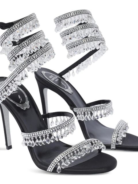 René Caovilla 105mm crystal-embellished sandals - Black - zdjęcie produktu nr 2