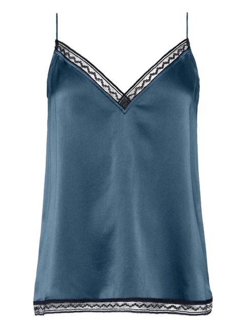 ERES Instant lace-trim silk camisole - Blue - zdjęcie produktu nr 1
