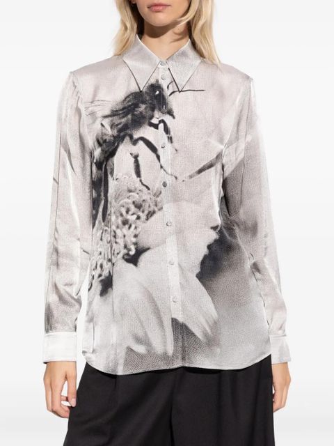 Tory Burch graphic-print shirt - Grey