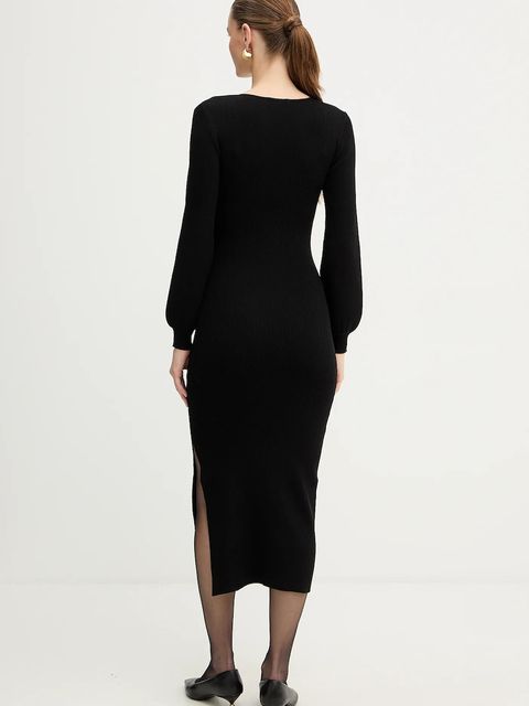 Morgan sukienka kolor czarny midi dopasowana RMROSA