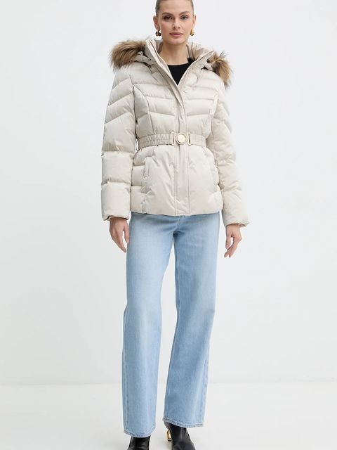 Guess kurtka puchowa MARINA kolor beżowy zimowa W5BL31 W2802