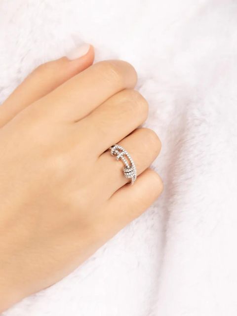 APM Monaco Hoops double ring - Silver - zdjęcie produktu nr 2