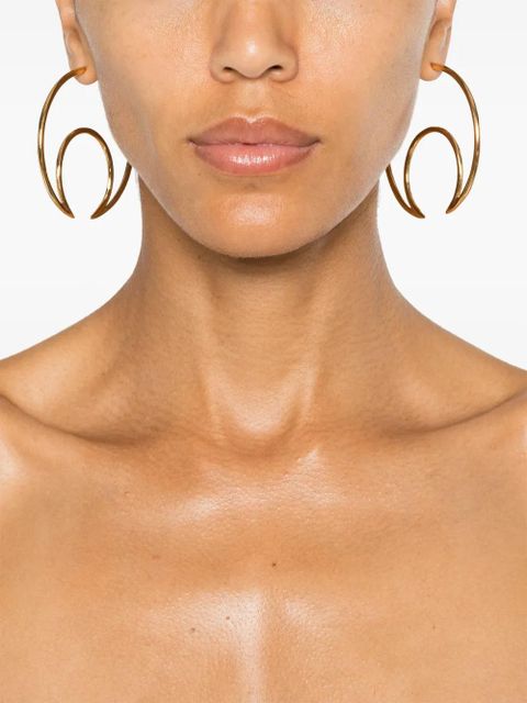 Marine Serre Moon hoop earrings - Gold