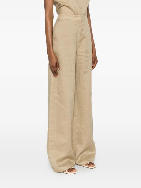 Max Mara Msttapioca zip-up palazzo pants - Neutrals