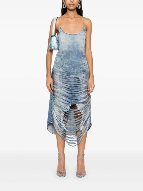 Diesel fringed minidress - Blue