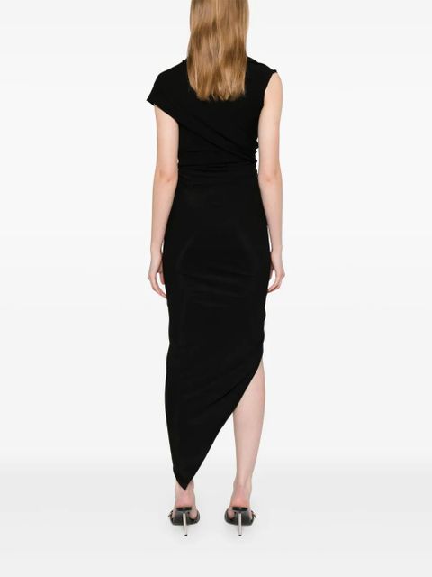 Balenciaga draped midi dress - Black