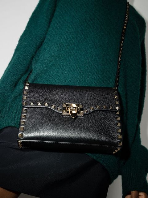 Valentino Garavani small Rockstud cross body bag - Black