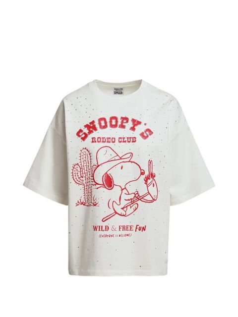 Essentiel Antwerp rhinestone-embellished graphic-print T-shirt - Neutrals - zdjęcie produktu nr 1