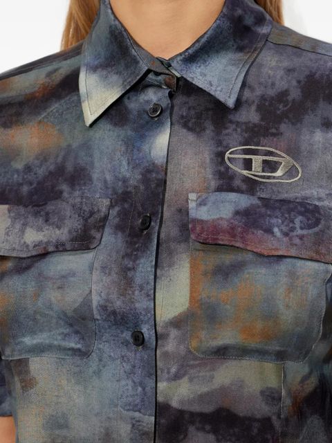 Diesel D-Ana printed midi dress - Blue