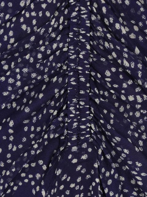 MARANT ÉTOILE ruffle-detail printed dress - Blue