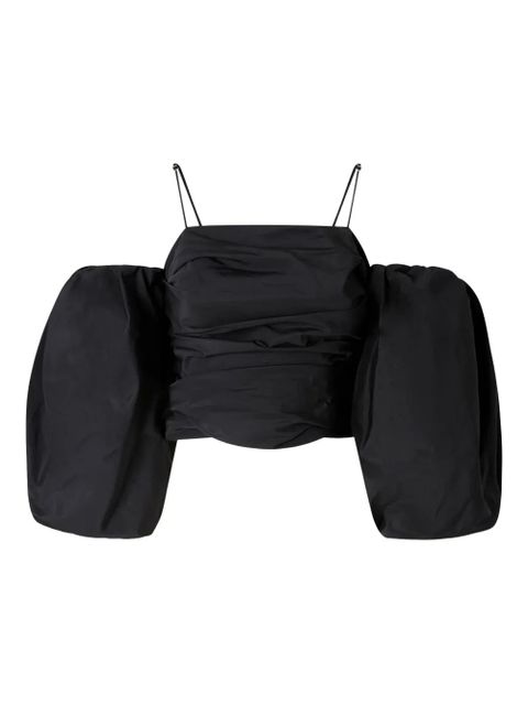 PINKO balloon-sleeve draped top - Black - zdjęcie produktu nr 1