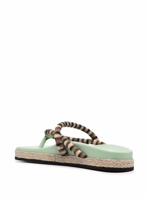 Missoni stripe-strap flip-flop sandals - Black - zdjęcie produktu nr 2