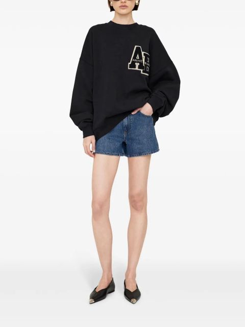 ANINE BING Miles cotton sweatshirt - Black - zdjęcie produktu nr 2