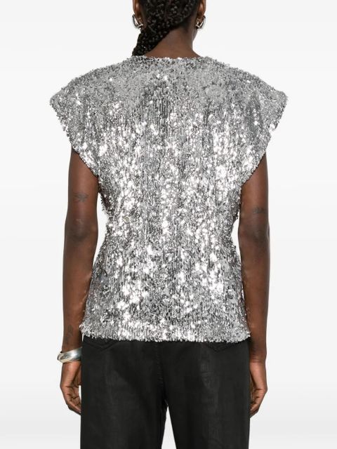 Coperni sequined top - Silver