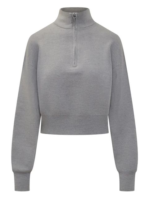 Victoria Beckham half-zip sweater - Grey - zdjęcie produktu nr 1