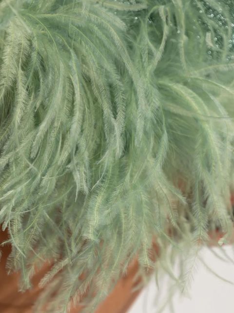 Oséree Lumière Plumage minidress - Green