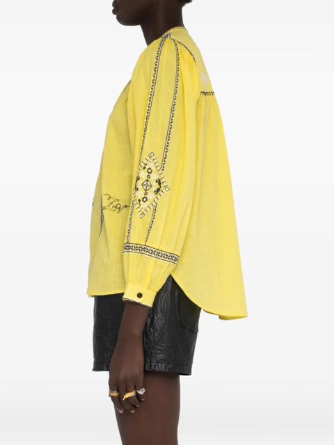 Zadig&Voltaire Tigy embroidered tunic - Yellow