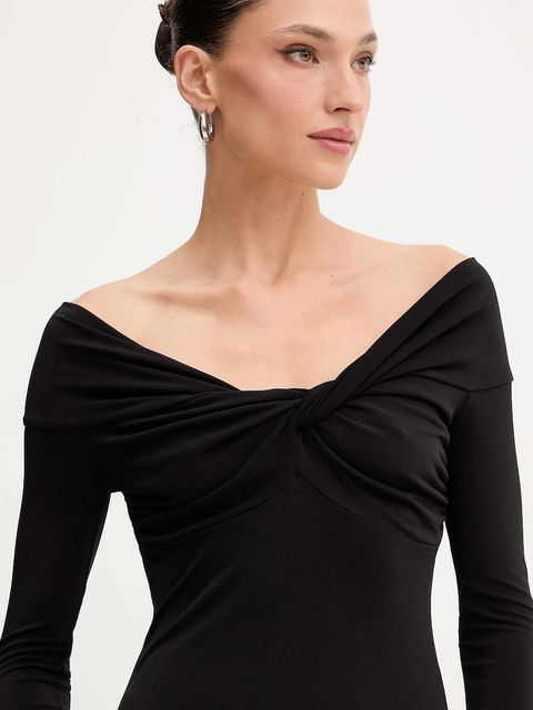 Patrizia Pepe sukienka kolor czarny mini dopasowana 2A2964 J333