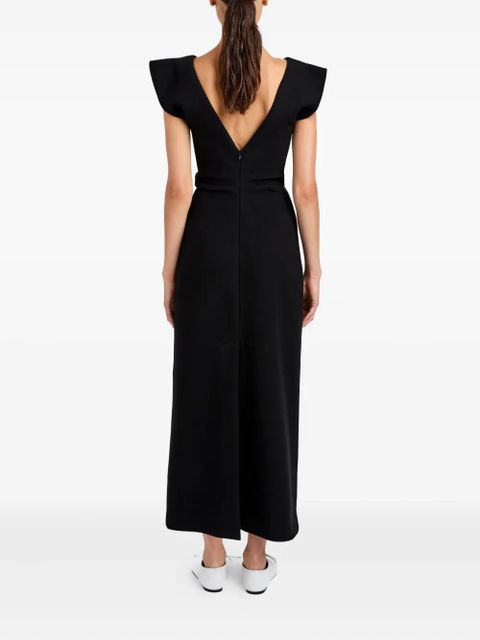 Proenza Schouler Mariam V-neck midi dress - Black
