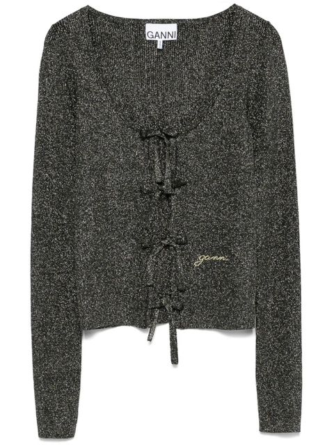 GANNI ribbed blouse - Black - zdjęcie produktu nr 1