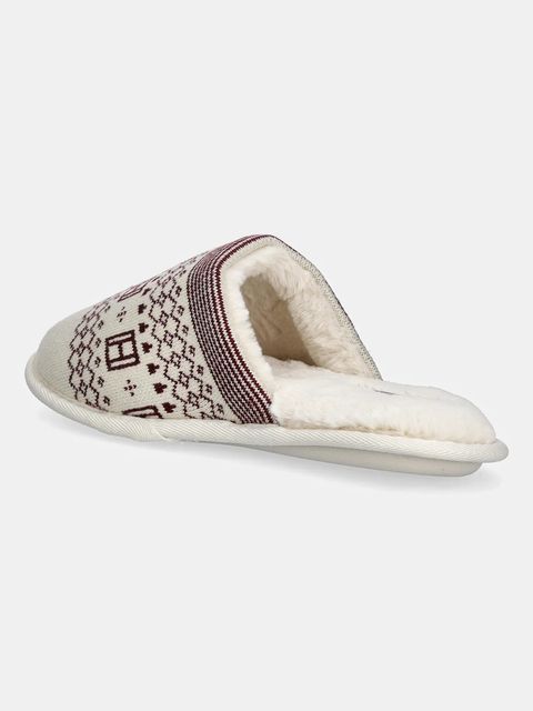 Tommy Hilfiger kapcie TH GRAPHIC HOUSE SHOE TRIAL kolor beżowy FW0FW09062 - zdjęcie produktu nr 2