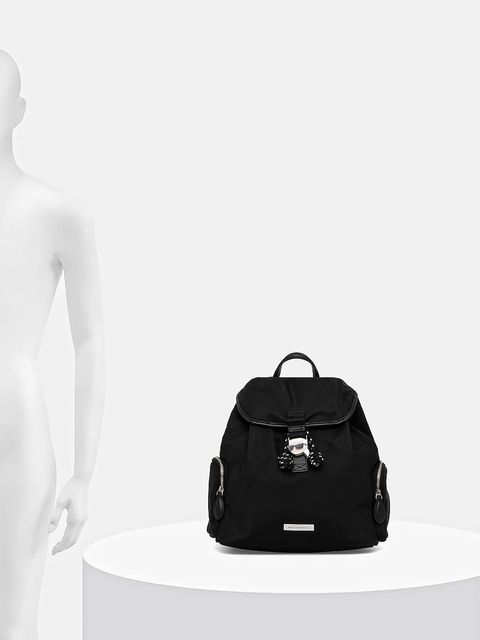 Karl Lagerfeld plecak IKON damski kolor czarny mały gładki B1W30013