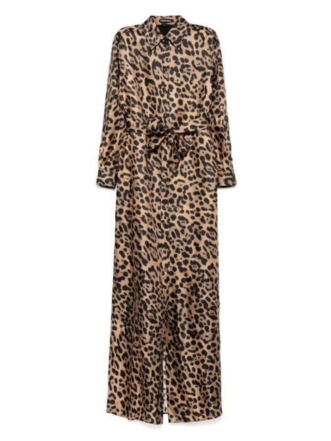 TOM FORD leopard-print dress - Brown - zdjęcie produktu nr 1