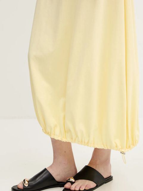 Answear.LAB sukienka kolor żółty midi prosta