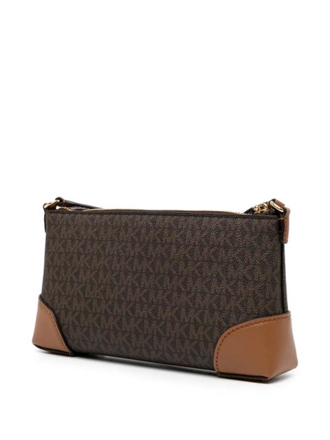 Michael Kors monogram shoulder bag - Brown