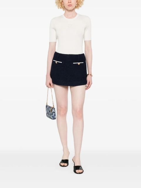 FENDI silk-cotton blend t-shirt - F08QQ OFF WHITE - zdjęcie produktu nr 2