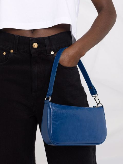BY FAR Rachel grained leather tote bag - Blue - zdjęcie produktu nr 2