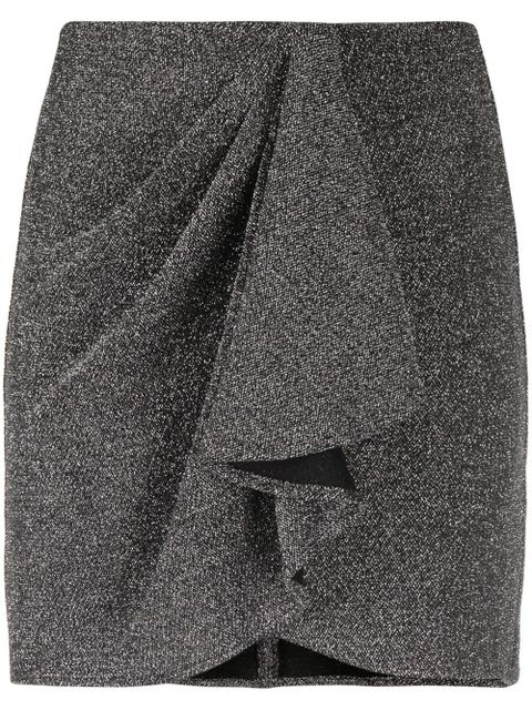 MARANT ÉTOILE Bergen draped mini skirt - Silver - zdjęcie produktu nr 1