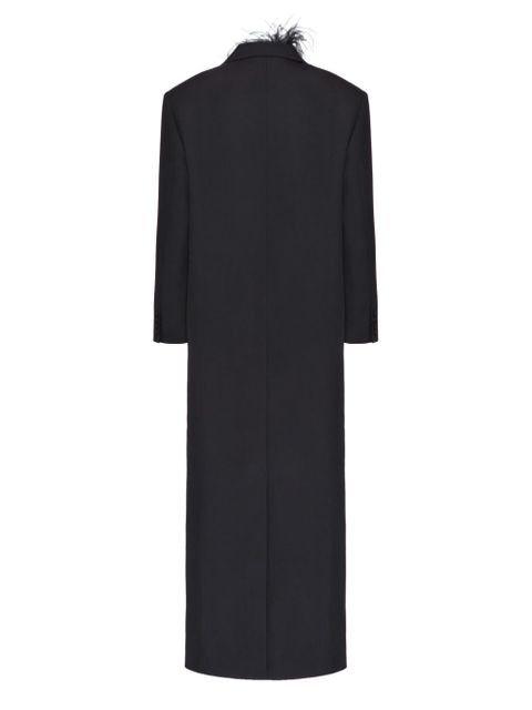 Valentino Garavani embroidered wool coat - Black