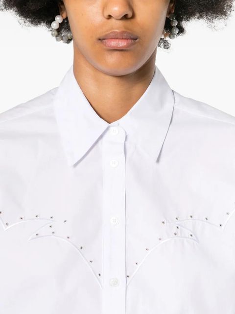 PINKO embroidered poplin shirt - White