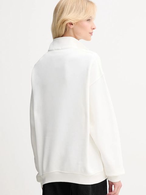 Lacoste bluza bawełniana kolor beżowy gładka SH7759