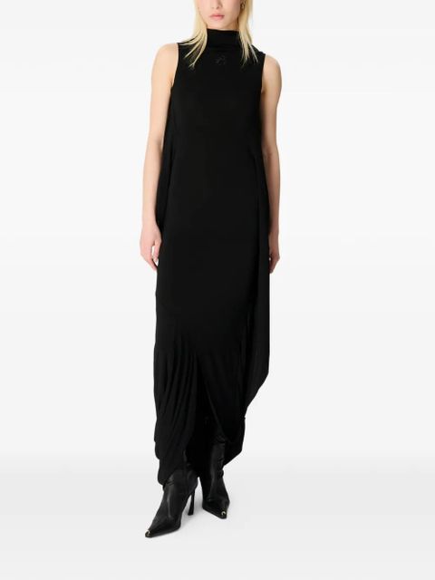 Marine Serre draped open-back dress - Black