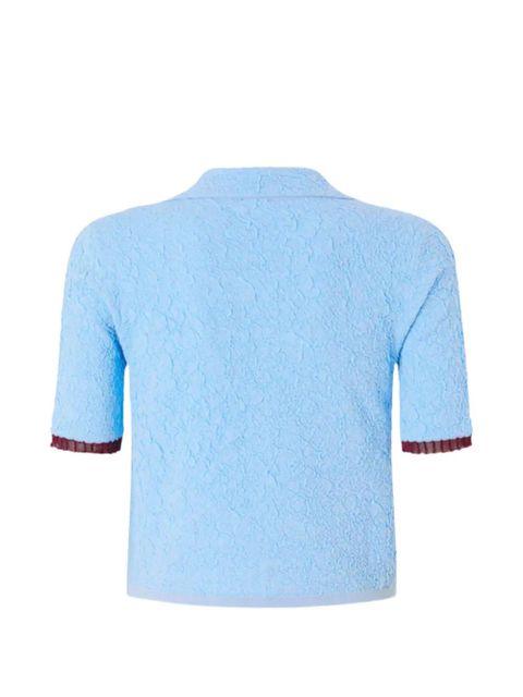 PINKO collared textured shirt - Blue