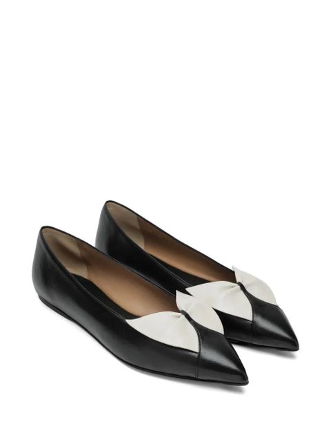 Ferragamo bow-detail pointed-toe ballet flats - Black - zdjęcie produktu nr 2