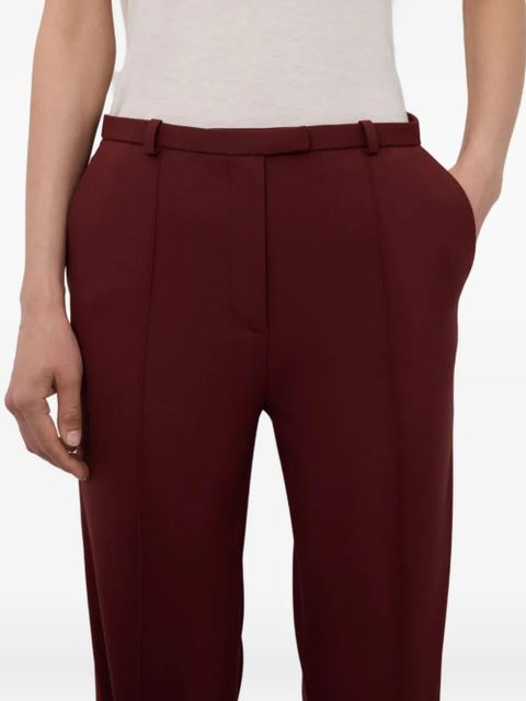 LouLou de Saison pleat-front straight trousers - Red