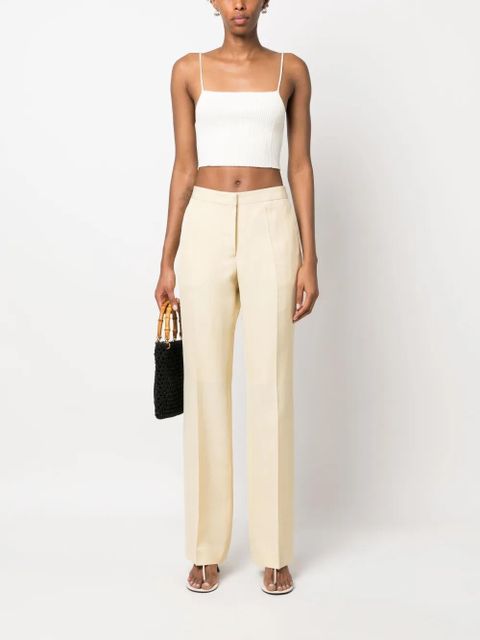 Jil Sander pressed-crease tailored trousers - Yellow