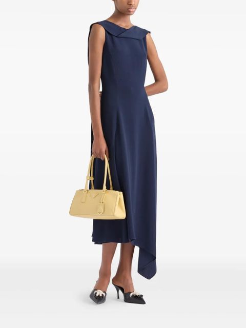 Prada asymmetric satin midi dress - Blue