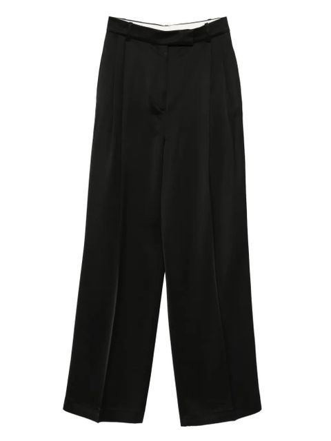 Róhe high-waist satin trousers - Black - zdjęcie produktu nr 1