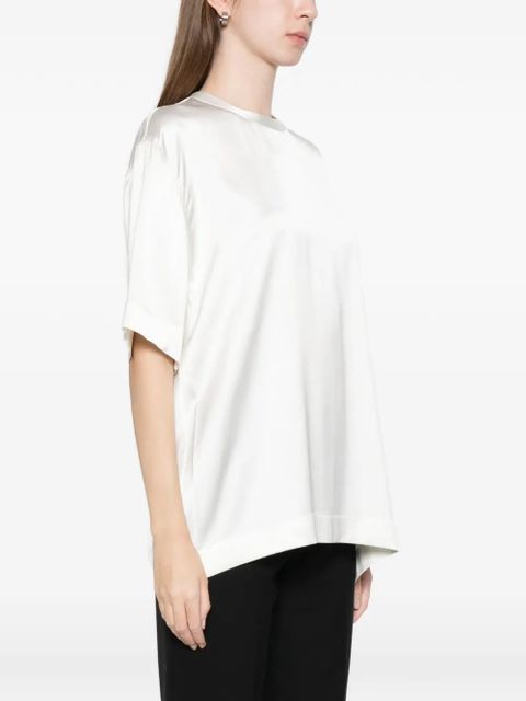 TOTEME satin T-shirt - White