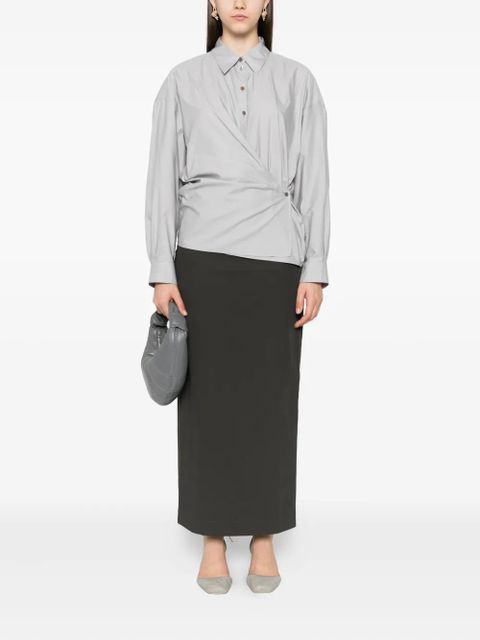 LEMAIRE classic-collar twisted shirt - Grey - zdjęcie produktu nr 2