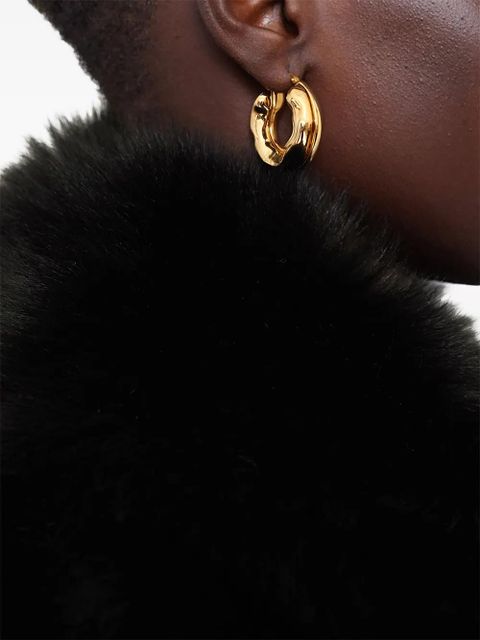 Jil Sander sculpted hoop earrings - Yellow