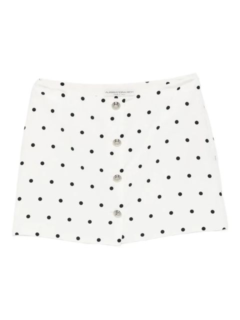 Alessandra Rich polka dot-print miniskirt - White - zdjęcie produktu nr 1