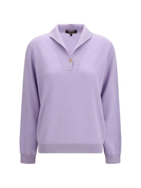 Loro Piana Sergio one-button polo shirt - Purple - zdjęcie produktu nr 1