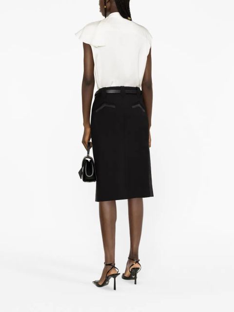 Alexander McQueen sleeveless ruffled blouse - White