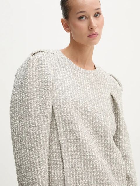 IRO sukienka z domieszką wełny kolor biały mini prosta WM33JULIETTE